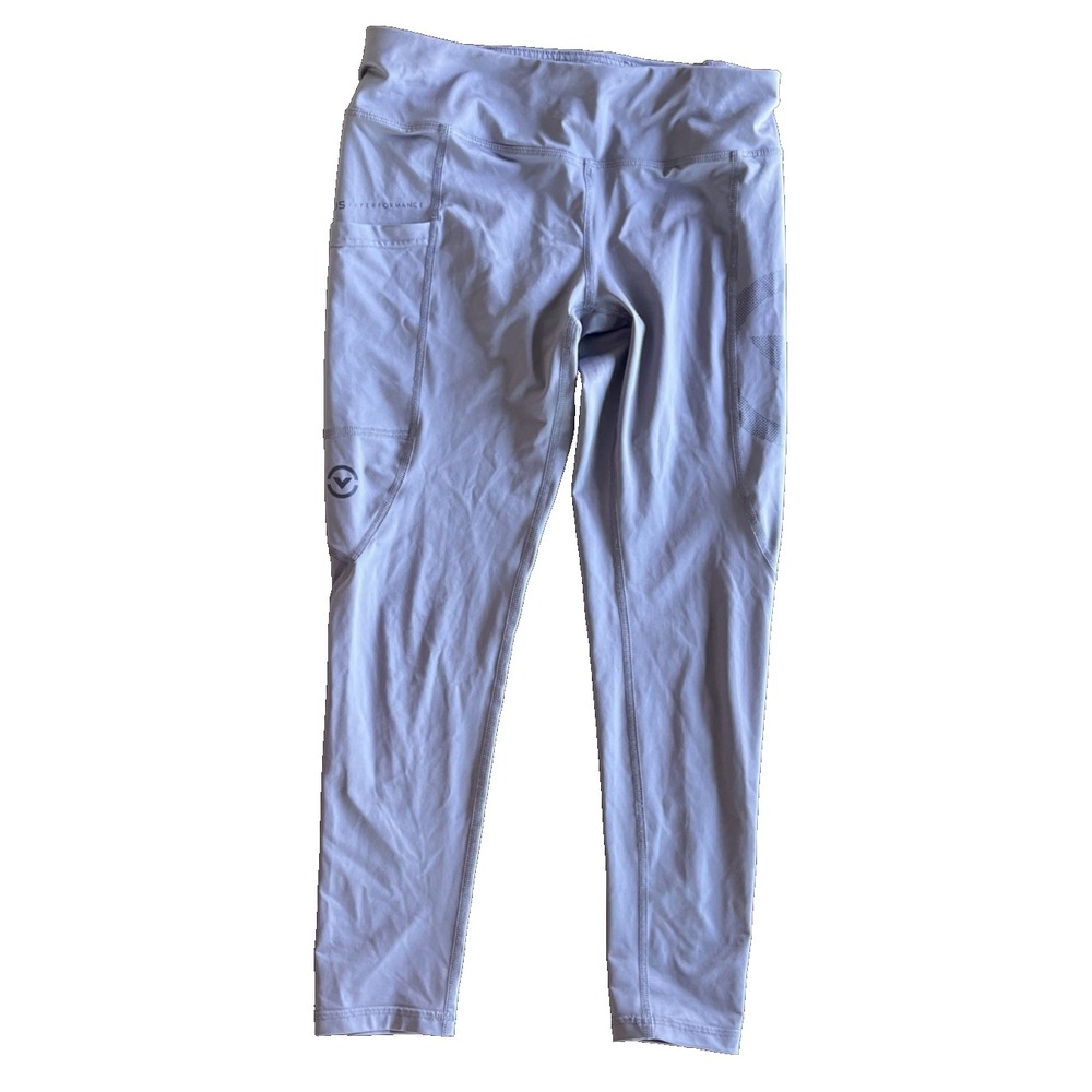 Virus Tech Compression Pants Leggings Womens S Lavender Gray w/ Pocket